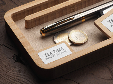 Logo trade promotional products image of: Wooden desk organiser 1818292
