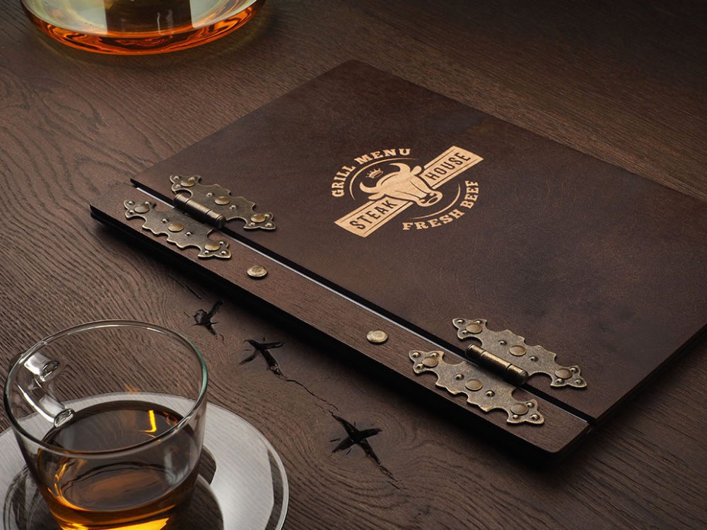 Logo trade business gift photo of: Menu cover 1862121