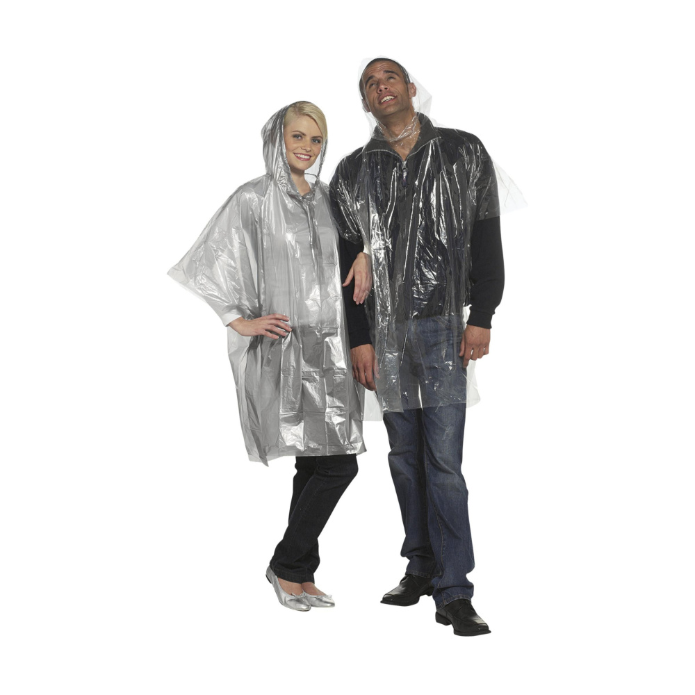 Logo trade promotional items picture of: Clear poncho/raincoat