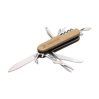 Logo trade promotional giveaways image of: Beechwood Pocket knife