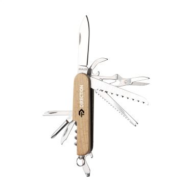 Logo trade promotional merchandise image of: Beechwood Pocket knife