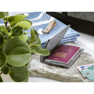 Logo trade promotional giveaway photo of: Identify GRS RPET Felt passport holder