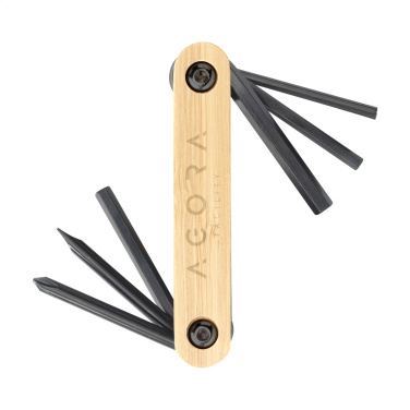 Logo trade business gifts image of: Bamboo Black Tool multi tool