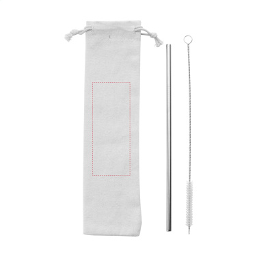Logotrade promotional merchandise picture of: Reusable 1 piece ECO Straw Set stainless-steel straw