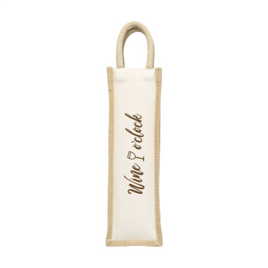 Logo trade advertising product photo of: Jute Canvas Wine Bag