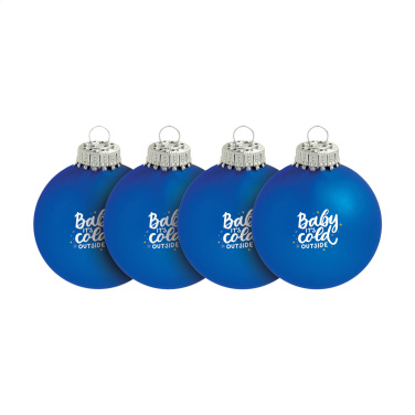 Logo trade promotional gift photo of: Christmas Bauble Ø 6 cm - set of 4 - Made in Europe