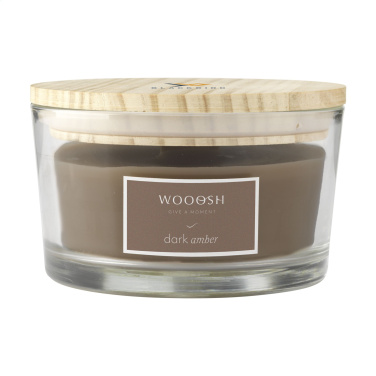 Logo trade promotional giveaway photo of: Wooosh Flame Scented Candle Dark Amber