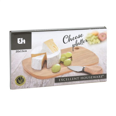 Logo trade corporate gifts picture of: Bamboo Cheese Platter 2-pcs