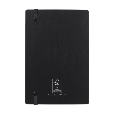 Logotrade promotional giveaway picture of: Bamboo Journal Naked Spine Paper Notebook Black A5