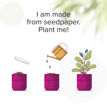 Logo trade promotional giveaways image of: Seed Paper Bookmark