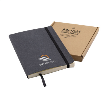 Logotrade promotional products photo of: Monti Recycled Leather - Paper Notebook A5