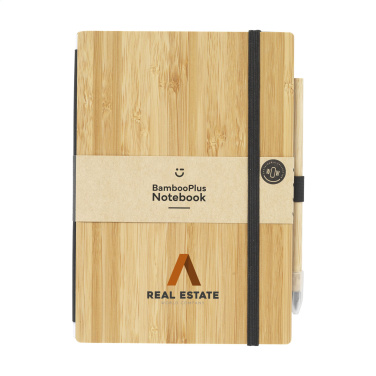 Logotrade promotional item image of: BambooPlus Paper Notebook A5 - Inkless Pen