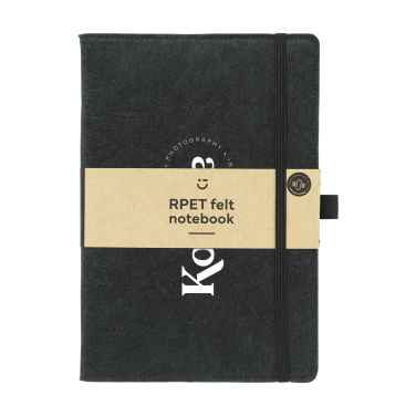 Logo trade promotional items image of: Felty GRS RPET Paper Notebook A5