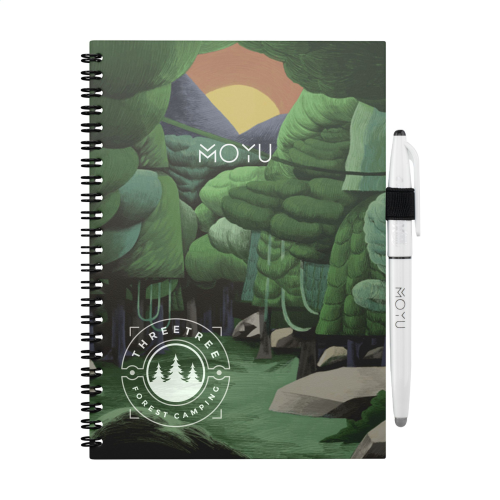 Logo trade business gifts image of: MOYU Erasable Stone Paper Notebook Custom SoftCover