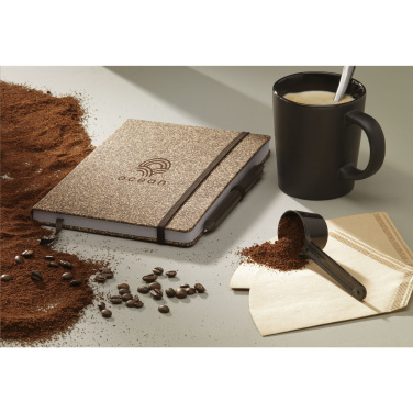 Logotrade advertising products photo of: CoffeeGround Cork Paper Notebook A5