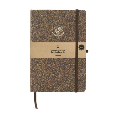 Logotrade promotional merchandise picture of: CoffeeGround Cork Paper Notebook A5