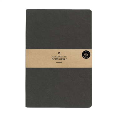 Logotrade promotional giveaway picture of: Paper Notebook GRS Washable Kraft Cover A5