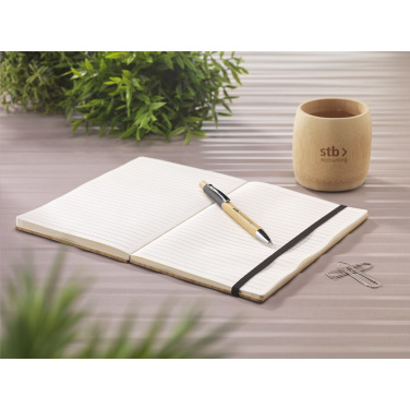 Logotrade promotional product image of: Bamboo Journal Naked Spine Paper Notebook A5