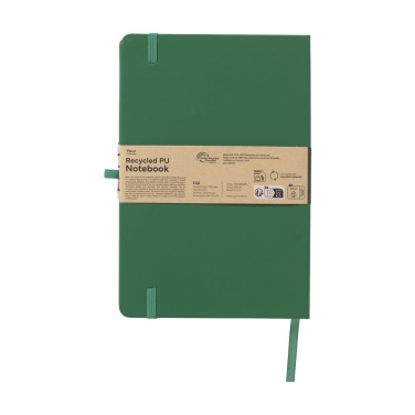 Logo trade promotional merchandise photo of: Recycled GRS PU Paper Notebook A5