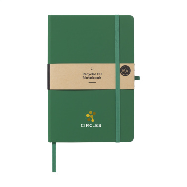 Logo trade advertising product photo of: Recycled GRS PU Paper Notebook A5