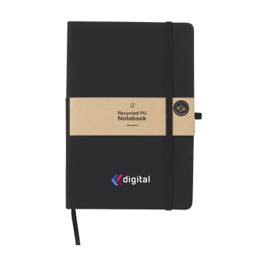 Logotrade promotional item picture of: Recycled GRS PU Paper Notebook A5