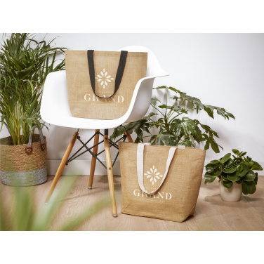 Logo trade promotional giveaways image of: Elegance Bag jute shopper