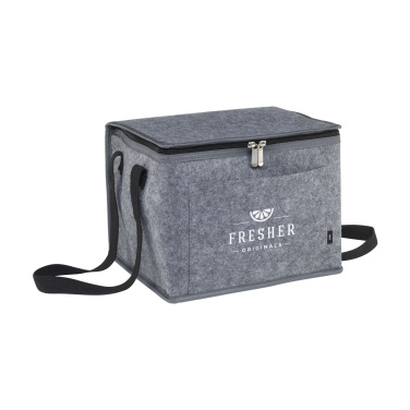 Logo trade business gifts image of: Keep-it-Cool GRS Felt RPETcooling bag