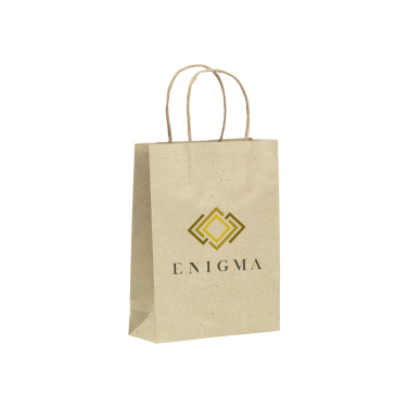 Logotrade promotional giveaway image of: Leaf It Bag recycled grass paper (120 g/m²) M
