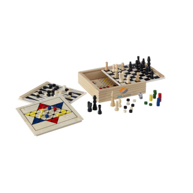 Logotrade business gift image of: WoodGame 5-in-1 game set