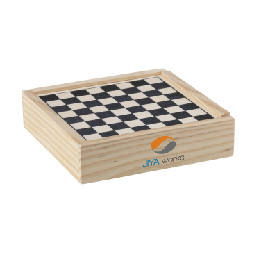 Logo trade promotional merchandise photo of: WoodGame 5-in-1 game set