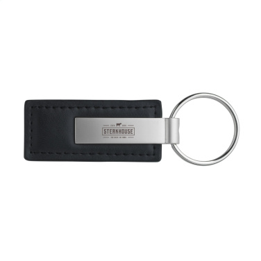 Logo trade promotional product photo of: LeatherKey keyring