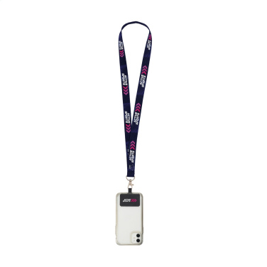 Logo trade promotional giveaways picture of: Lanyard Sublimation RPET 2 cm with Patch keycord