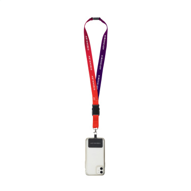 Logo trade corporate gifts picture of: Lanyard Promo Complete Sublimatie RPET 2 cm with Patch
