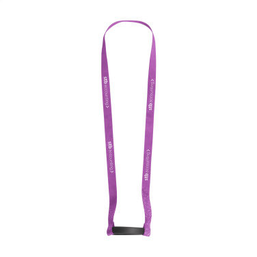 Logo trade promotional gift photo of: Lanyard Sublimation RPET 1.5 cm with Cup holder