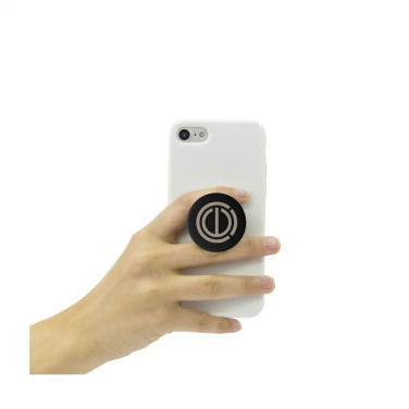 Logo trade business gifts image of: PopSockets® Aluminium telephone holder