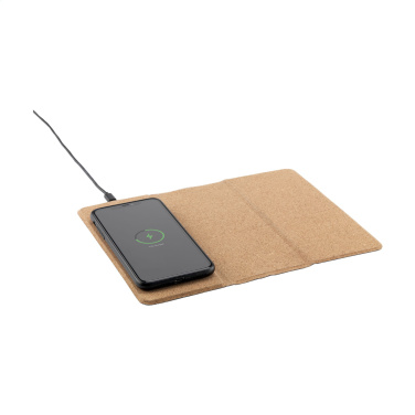 Logotrade promotional item picture of: Cork Wireless Charging Mousepad
