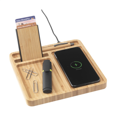 Logo trade business gift photo of: Bamboo Organizer charger