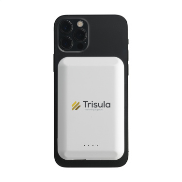 Logo trade promotional merchandise photo of: Force Magnetic RCS Recycled Wireless Powerbank 5000