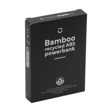 Logo trade promotional products picture of: Boru Bamboo RCS Recycled ABS Powerbank Wireless Charger