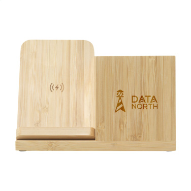 Logotrade promotional product image of: Bamboo Boss 15W charger/pen holder