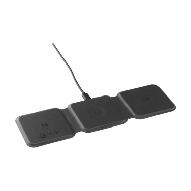 Logo trade promotional giveaways picture of: TriCharge RCS  Recycled PU Wireless Charger
