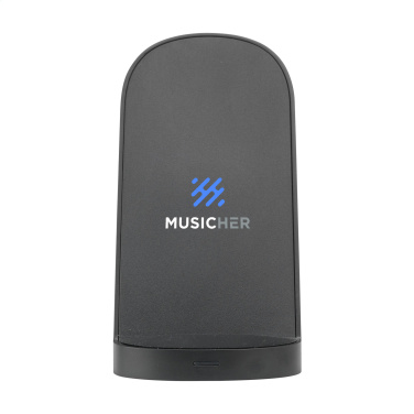 Logo trade advertising products picture of: Triple-Up RCS Recycled ABS Wireless Charger Stand