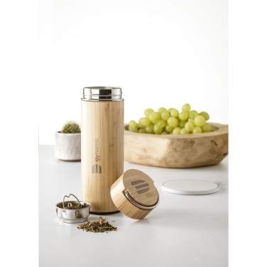 Logotrade promotional giveaway image of: Nikko 330 ml bamboo thermo bottle/thermo cup