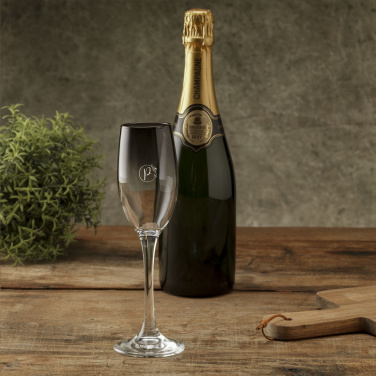 Logo trade promotional merchandise photo of: Smokey Champagne glass 180 ml