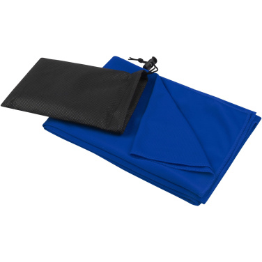 Logo trade business gifts image of: Lucas RPET sport towel 50x100 cm