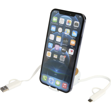 Logo trade promotional merchandise photo of: Chechia 5-in-1 recycled plastic 100 cm retractable data sync and 45W fast charge cable