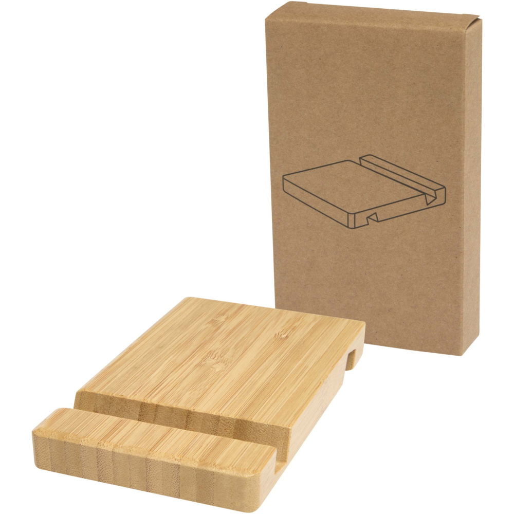 Logotrade promotional giveaway picture of: Bubup bamboo 2-angled tablet and phone stand