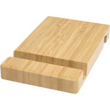 Logo trade corporate gifts picture of: Bubup bamboo 2-angled tablet and phone stand