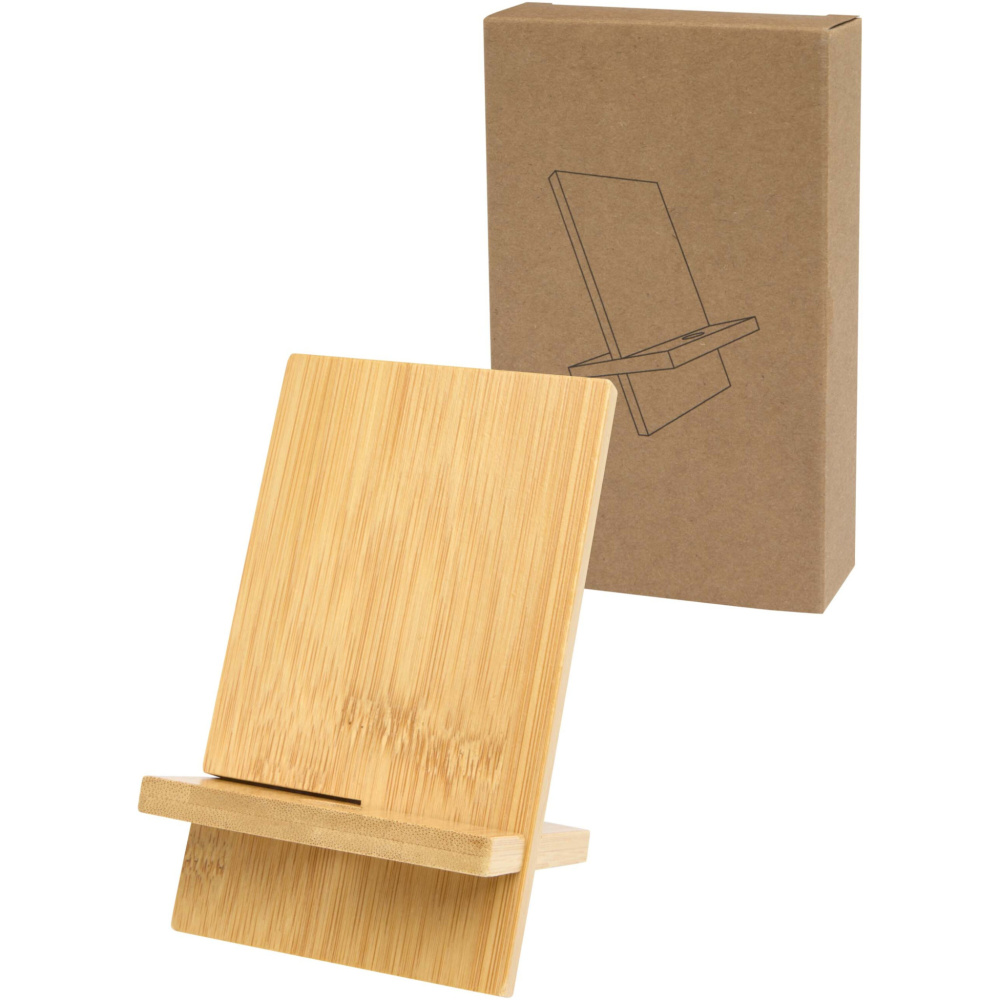 Logo trade corporate gifts image of: Ceibo detachable bamboo phone stand