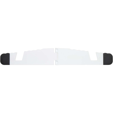 Logo trade advertising product photo of: Buna recycled plastic foldable tablet and phone stand